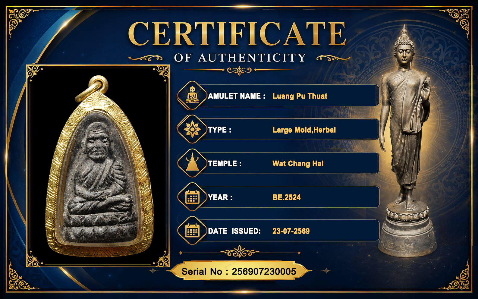 Luang Pu Thuat,Wat Chang Hai BE.2524