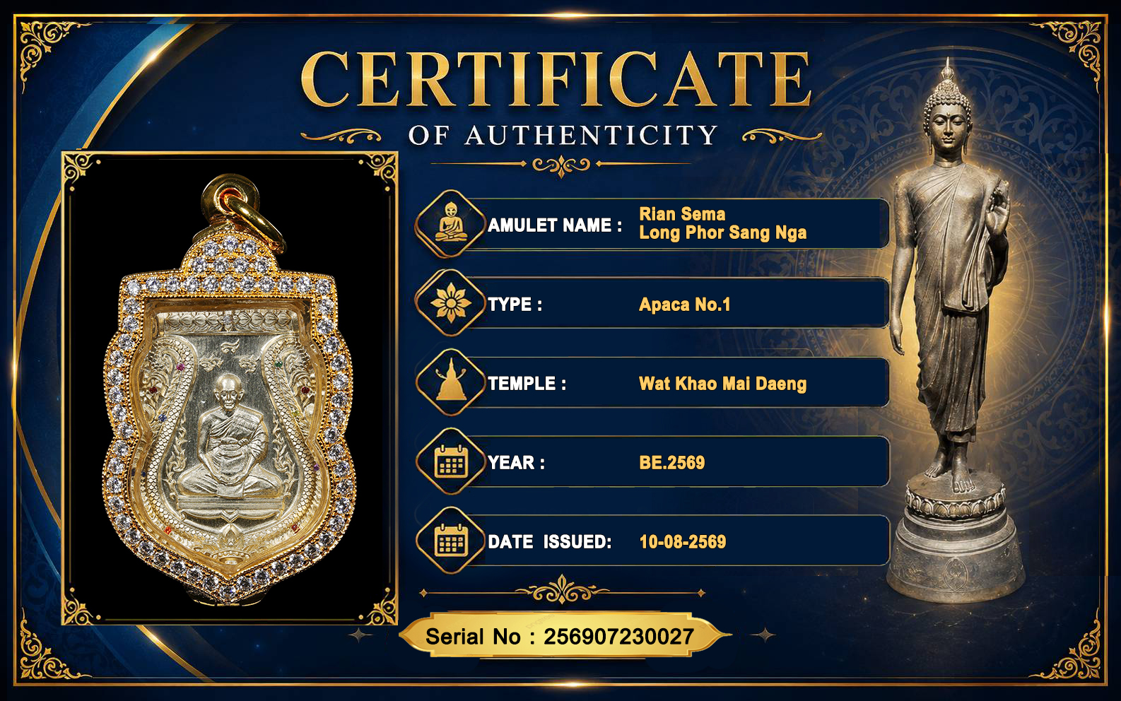 Rian Sema,Luang Pho Sang Nga,Wat Khao Mai Daeng BE.2569