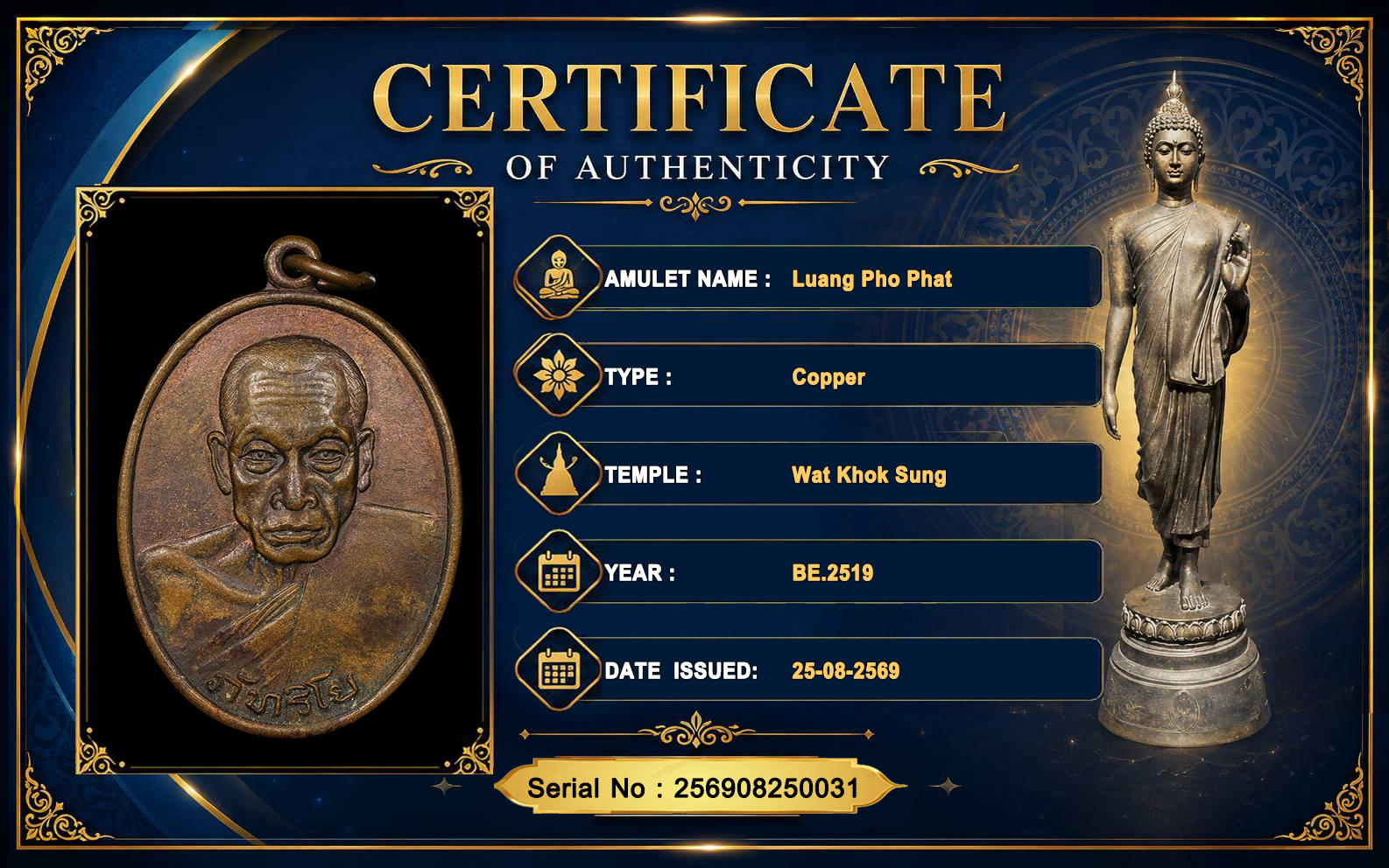 Luang Pho Phat Wat Khok Sung B.E.2519