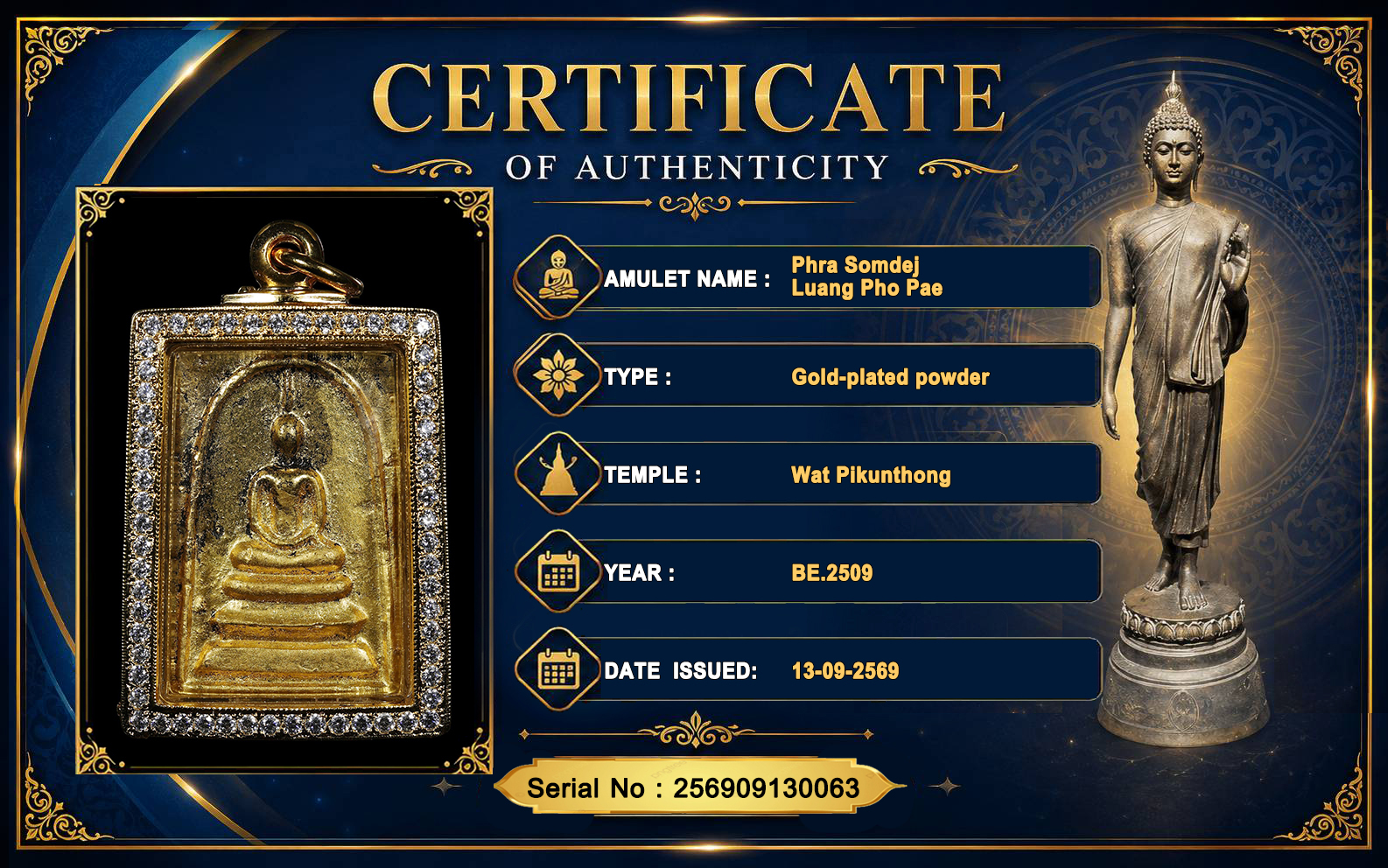 Phra Somdej Luang Pho Pae,Wat Pikunthong BE.2509