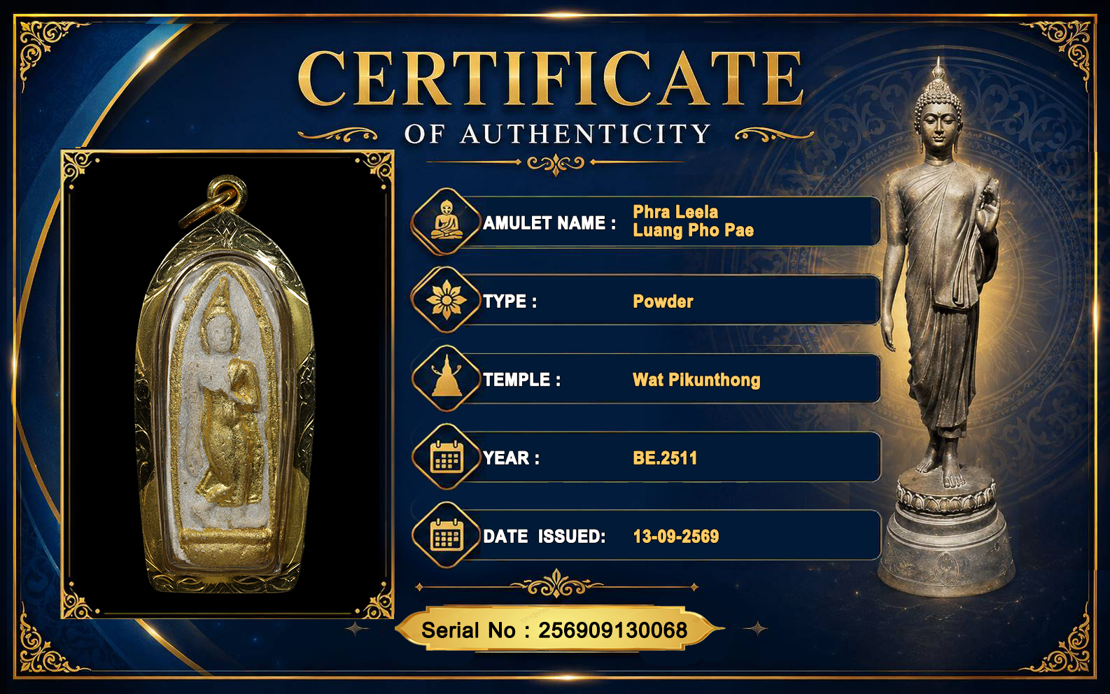 Phra Leela Luang Pho Pae,Wat Pikunthong BE.2511