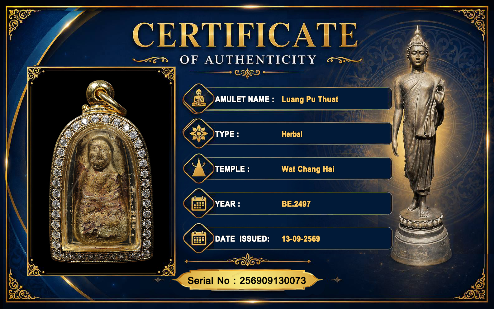 Luang Pu Thuat,Wat Chang Hai BE.2497
