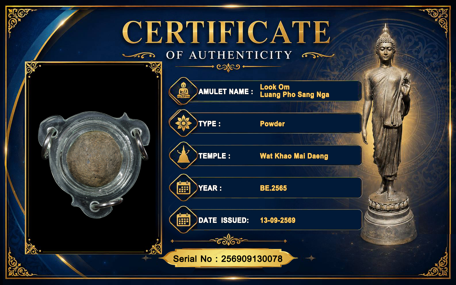 Look Om,Luang Pho Sang Nga,Wat Khao Mai Daeng BE.2565