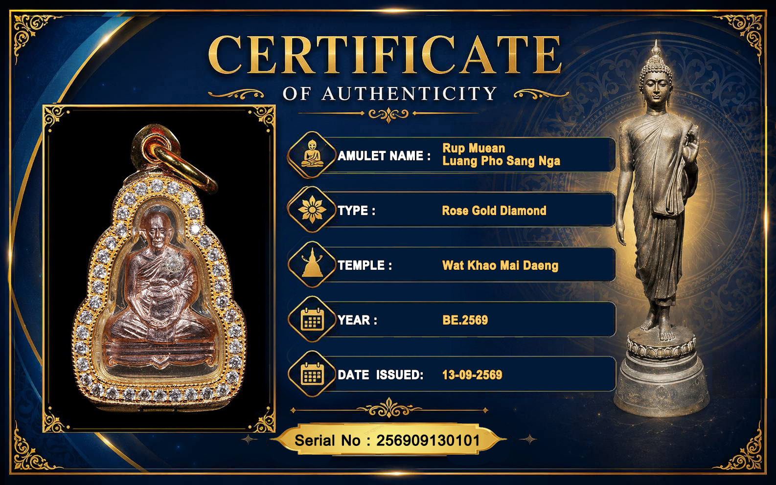 Rup Meaun Luang Pho Sang Nga,Wat Khao Mai Daeng,BE.2569