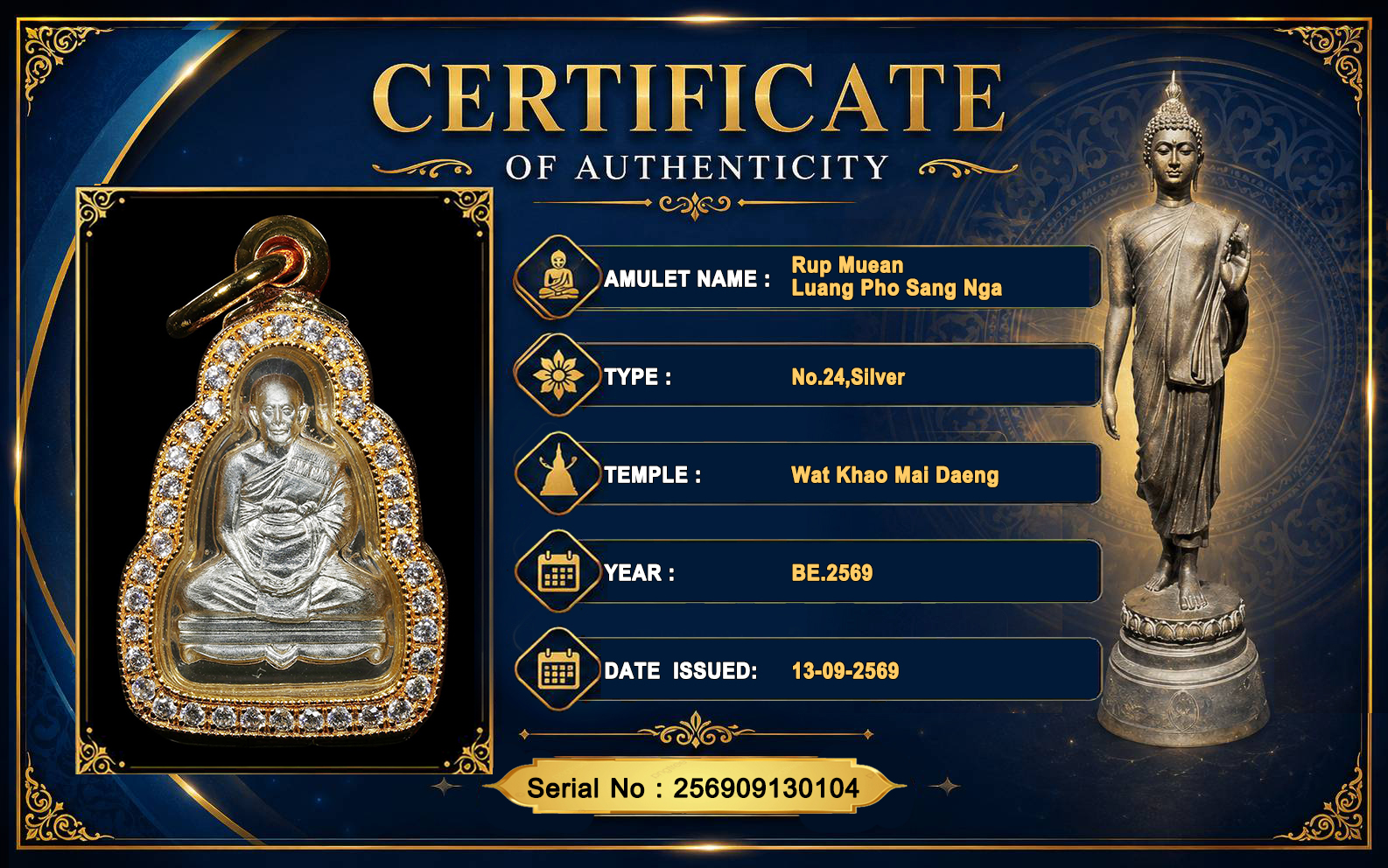 Rup Meaun Luang Pho Sang Nga,Wat Khao Mai Daeng,BE.2569